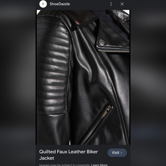 Shoedazzle Quilted Faux Leather Biker Jacket Size 1X - Picture 6 of 6